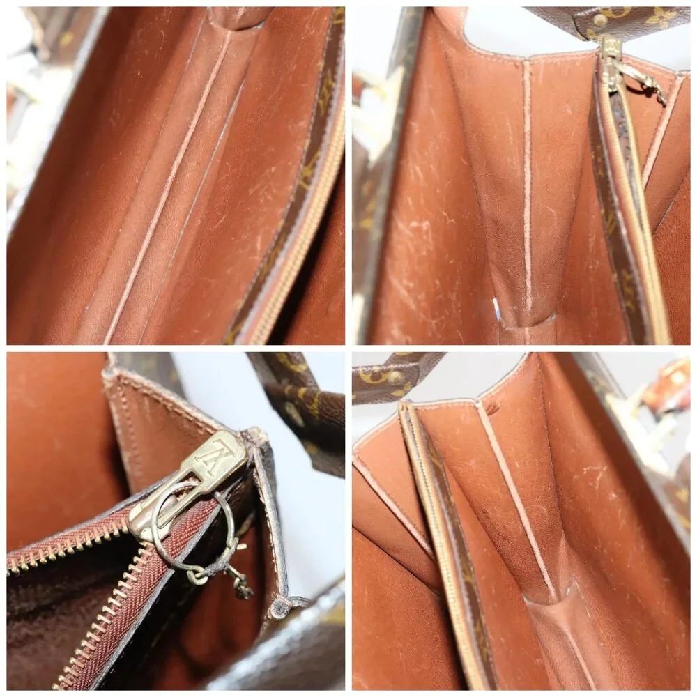LOUIS VUITTON Monogram Serviette Fermoir Business Bag
